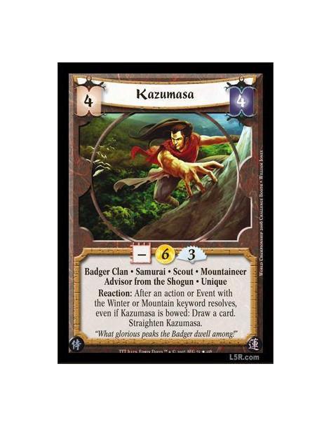 Kazumasa  - Badger Clan · Samurai · Scout · Mountaineer · Advisor from the Shogun · Unique. Reaction: After an Action or Event w