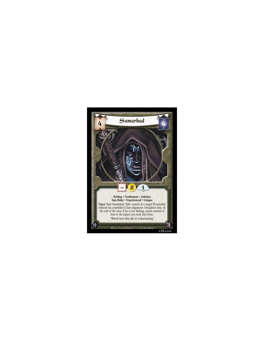 Samarhad Exp  - Ratling · Nonhuman · Ashalan · Sun-Rider · Experienced · Unique. Open: Bow Samarhad: Take control of a target Pe