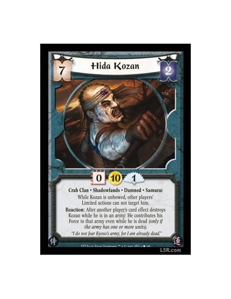 Hida Kozan (Spanish)  - Crab Clan · Shadowlands · Damned · Samurai. While Kozan is unbowed, other players' Limited actions can n