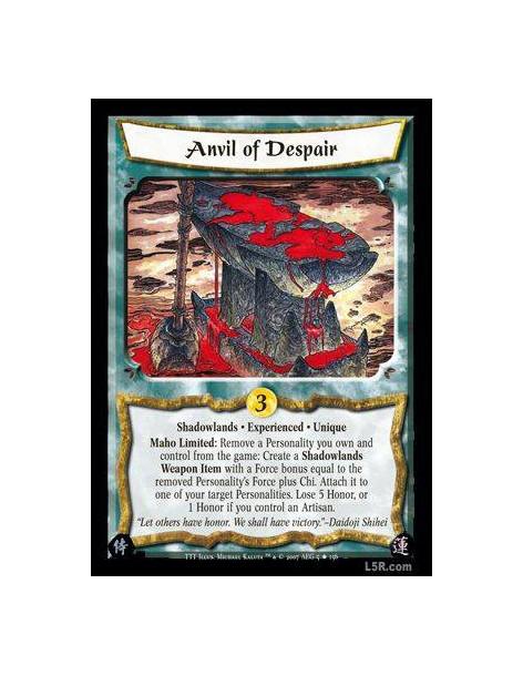 Anvil of Despair Exp  - Shadowlands · Experienced · Unique. Maho Limited: Remove a Personality you own and control from the game