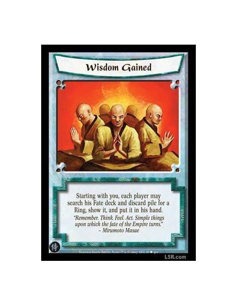 Wisdom Gained FOIL  - Starting with you, aach player may search his Fate deck and discard pile for a Ring, show it, and put it i