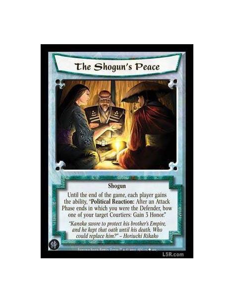 The Shogun's Peace  - Shogun Until the end of the game, each player gains the ability, "Political Reaction: After an attack phas