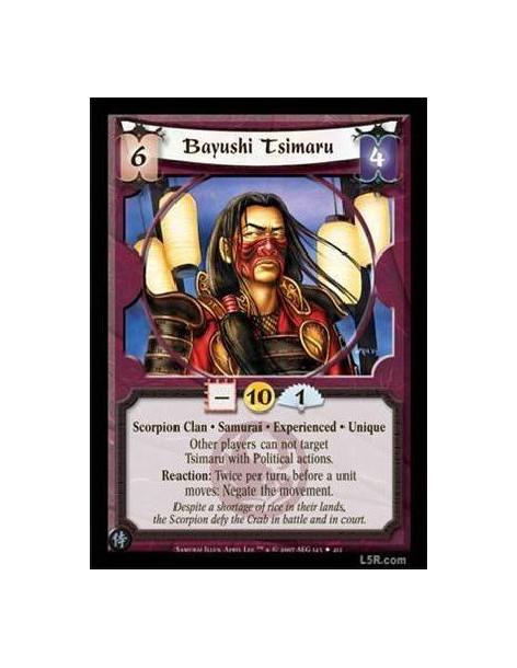Bayushi Tsimaru Exp  - Scorpion Clan · Samurai · Experienced · Unique. Other players can not target Tsimaru with Political actio