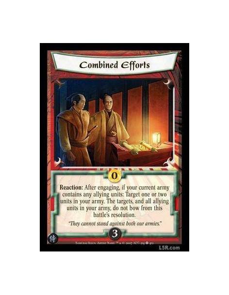 Combined Efforts  - Reaction : After engaging, if your current army contains any allying units: Target one or two units in your 