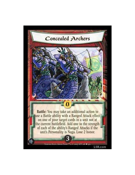Concealed Archers  - Battle : You may take an additional action to use a Battle ability with a Ranged Attack effect on one of yo