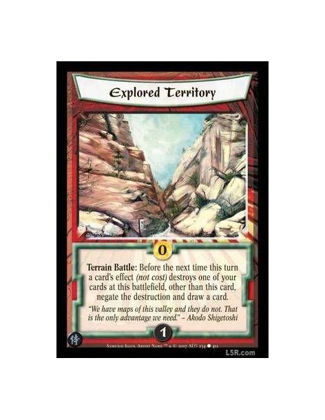 Explored Territory  - Terrain Battle : Before the next time this turn a card's effect (not cost) destroys one of your cards at t