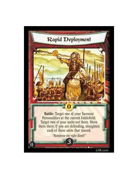 Rapid Deployment  - Battle : Target one of your Samurai Personalities at the current battlefield: Target two of your units not h