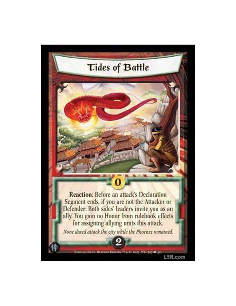 Tides of Battle  - Reaction: Before an attack's Declaration ends, if you are not the Attacker or Defender: Both sides' leaders i