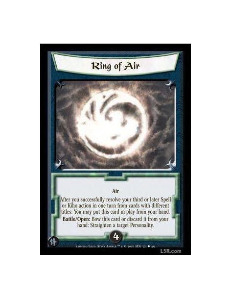 Ring of Air  - Air  After you successfully resolve your third or later Spell or Kiho action in one trn from cards with different