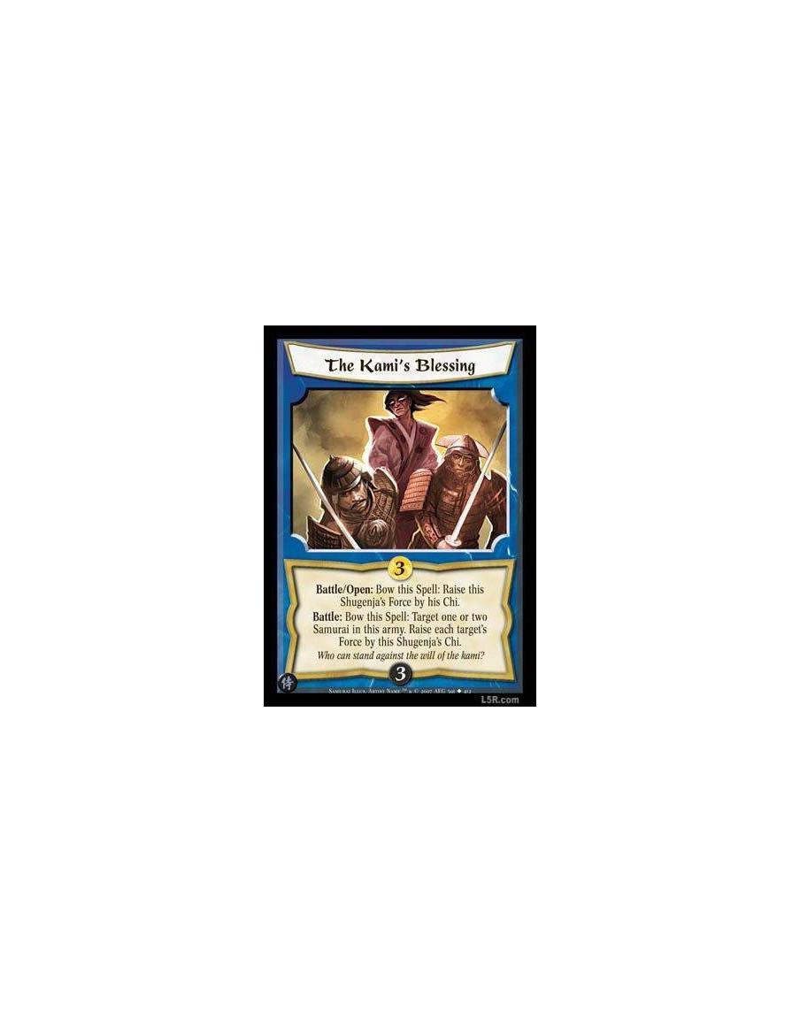 The Kami's Blessing  - Battle/Open : Bow this Spell: Raise this Shugenja's Force by his Chi.Battle/Open : Bow this Spell: Target