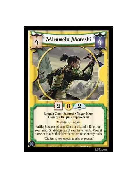 Mirumoto Mareshi Exp FOIL  - Dragon Clan · Samurai · Naga · Hero · Cavalry · Unique · Experienced Mareshi is Human.Battle: Bow o