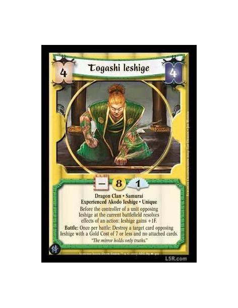 Togashi Ieshige FOIL  - Dragon Clan · Samurai · Experienced Akodo Ieshige · Unique Before the controller of a unit opposing Iesh