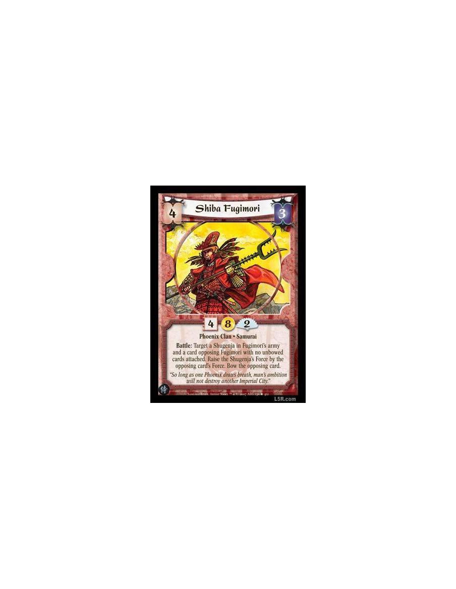 Shiba Fugimori FOIL  - Phoenix Clan · Samurai. Battle: Target a Shugenja in Fugimori's army and a card opposing Fugimori with no