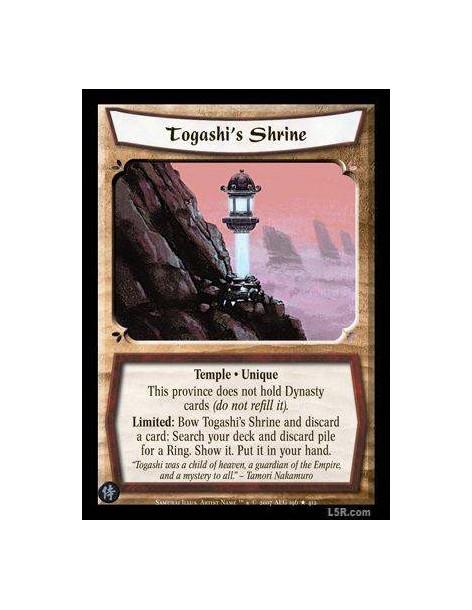 Togashi's Shrine FOIL  - Temple · Unique This province does not hold Dinasty card (do not refill it) Limited: Bow Togashi's Shri