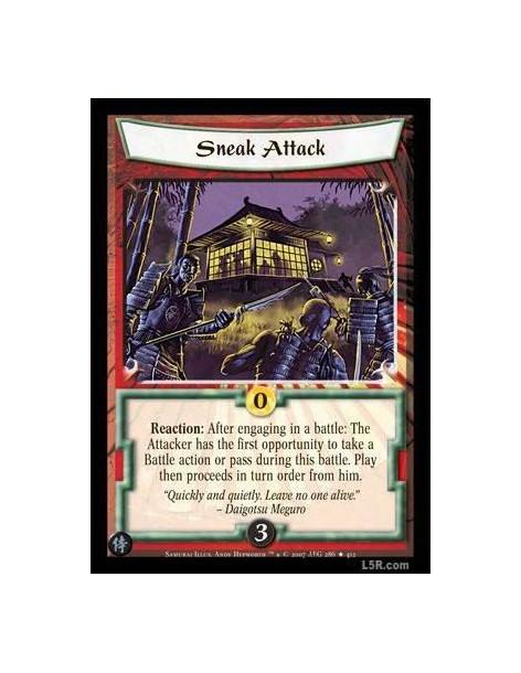 Sneak Attack FOIL (Spanish) deterioration upper right corner  - Reaction : After engaging in a battle: The Attacker has the firs