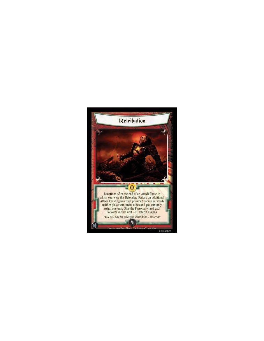 Retribution FOIL  - Reaction : After the end of an Attack Phase in which you were the Defender: Declare an additional Attack Pha