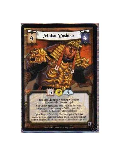 Matsu Yoshino Exp2 Full Bleed  - Lion Clan · Clan Champion · Samurai · Tactician · Hero · Experienced 2 · Unique · Loyal. Your L