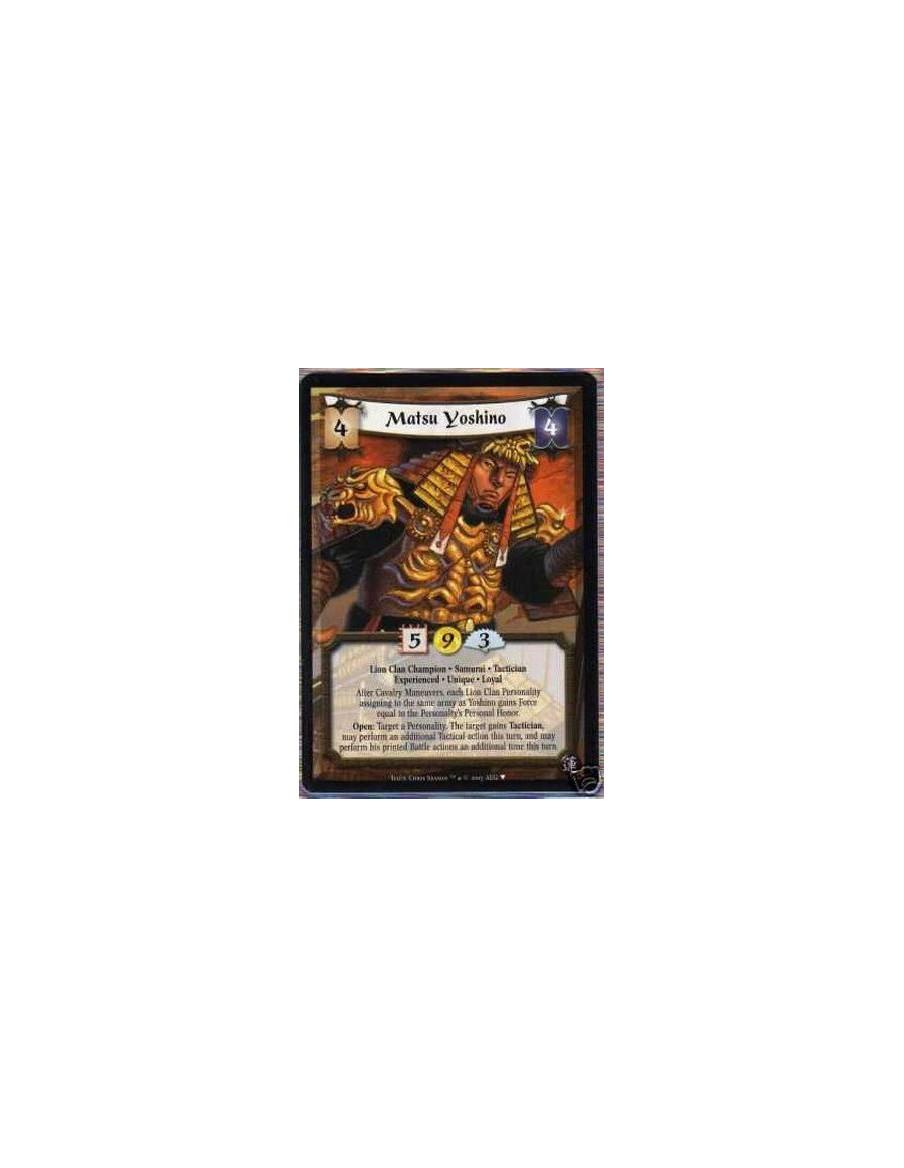 Matsu Yoshino Exp2 Full Bleed  - Lion Clan · Clan Champion · Samurai · Tactician · Hero · Experienced 2 · Unique · Loyal. Your L
