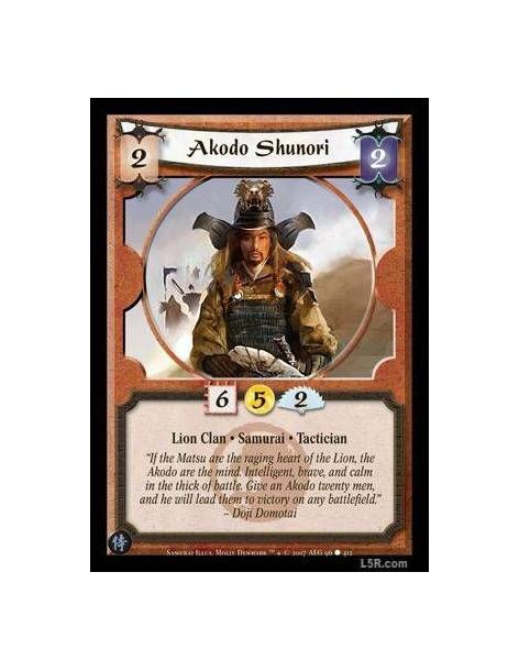 Akodo Shunori FOIL  - Lion Clan · Samurai · Tactician