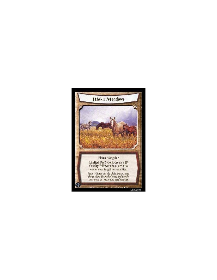 Utaku Meadows FOIL  - Plains · Singular Limited: Pay 3 gold: Create a 1F Cavalry Follower and attach it to one of your target Pe