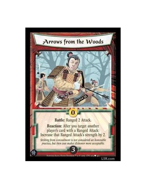 Arrows from the Woods FOIL  - Battle : Ranged 2 Attack.Reaction : After you target another player's card with a Ranged Attack: I