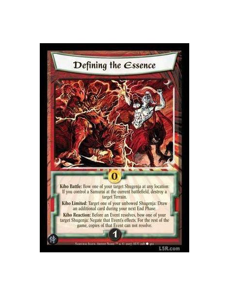 Defining the Essence FOIL  - Kiho Battle : Bow one of your target Shugenja at any location: If you control a Samurai at the curr