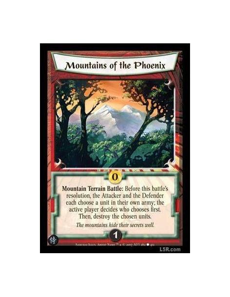 Mountains of the Phoenix FOIL  - Mountain Terrain Battle: Before this battle's resolution, the Attacker and the Defender each ch