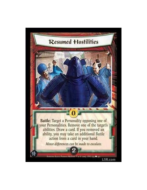 Resumed Hostilities FOIL  - Battle : Target a Personality opposing one of your Personalities. Remove one of the target's abiliti