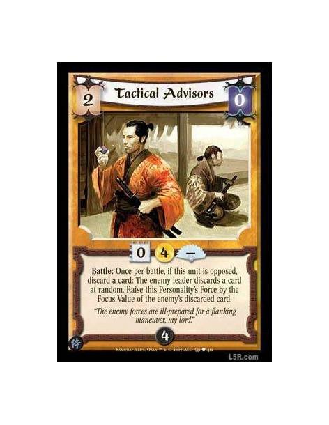 Tactical Advisors FOIL  - Battle : Once per battle, if this unit is opposed, discard a card: The enemy leader discards a card at