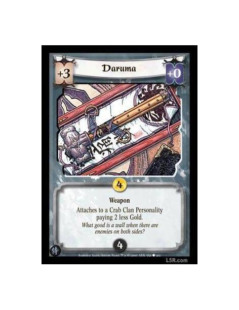 Daruma FOIL  - Weapon. Attaches to a Crab Clan Personality paying 2 less Gold.
