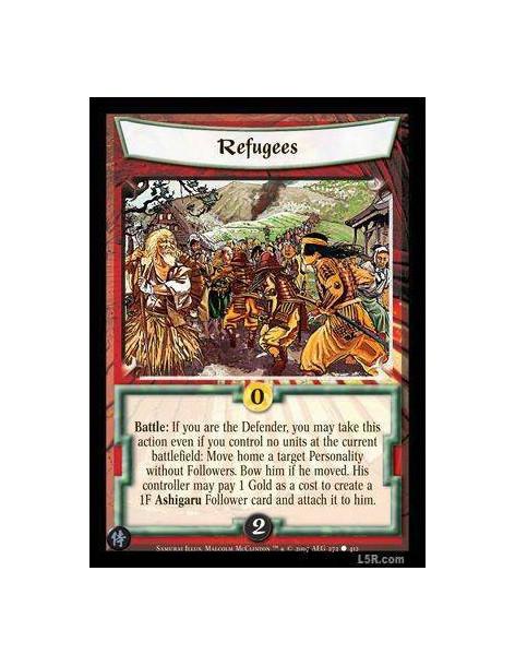 Refugees (Formato Celestial)  - Battle : If you are the Defender, you may take this action even if you control no units at the c