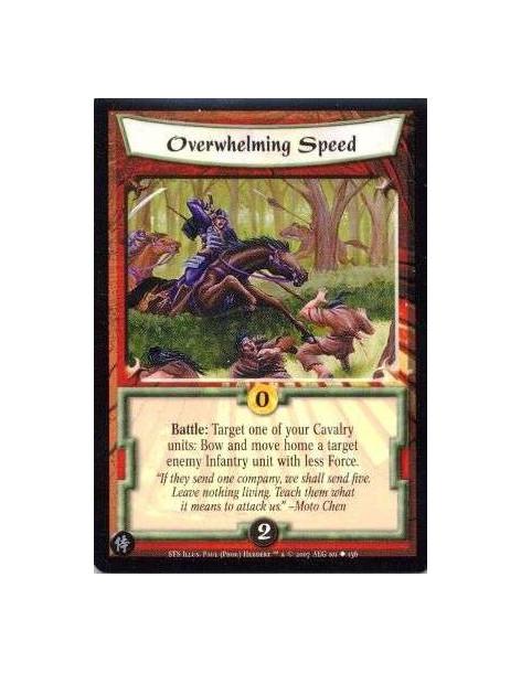 Overwhelming Speed  - Battle: Target one of your Cavalry units: Bow and move home a target Infantry unit with less Force.