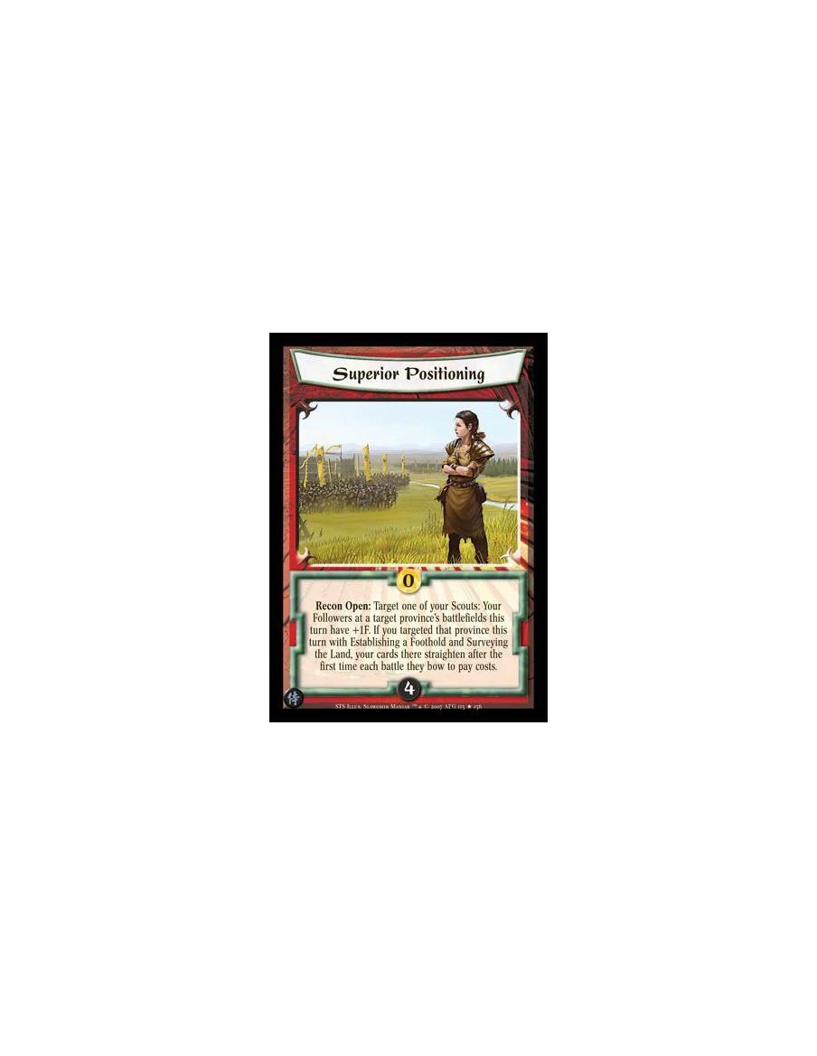 Superior Positioning  - Recon Open: Target one of your Scouts: Your Followers at a target province's battlefields this turn have