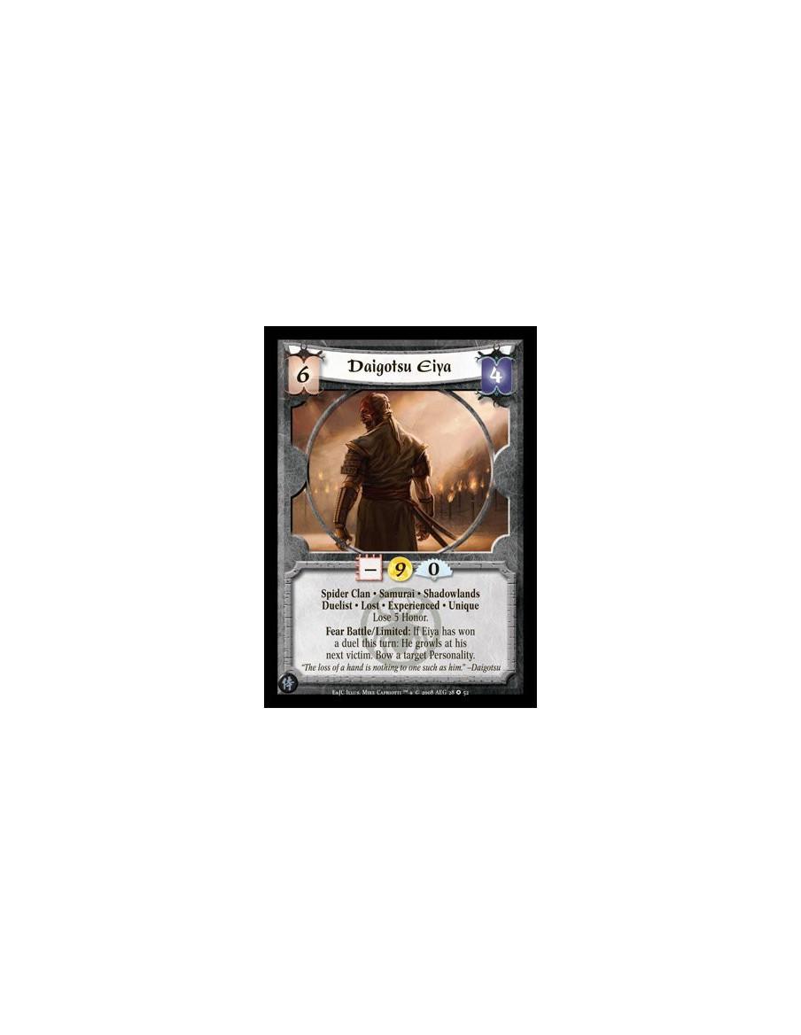 Daigotsu Eiya Exp  - Spider Clan • Samurai • Shadowlands Duelist • Lost • Experienced • Unique Lose 5 Honor. Fear Battle/Limited