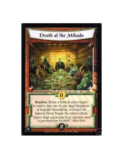 Death at the Mikado  - Reaction: Before a Political action begins to resolve, bow one of your target Magistrate or Imperial Pers