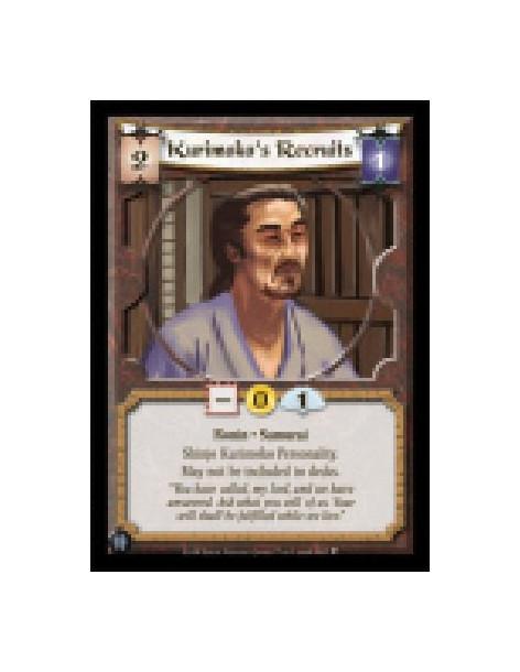 Kurimoko's Recruits  - Ronin • Samurai  Shinjo Kurimoko Personality.  May not be included in decks.