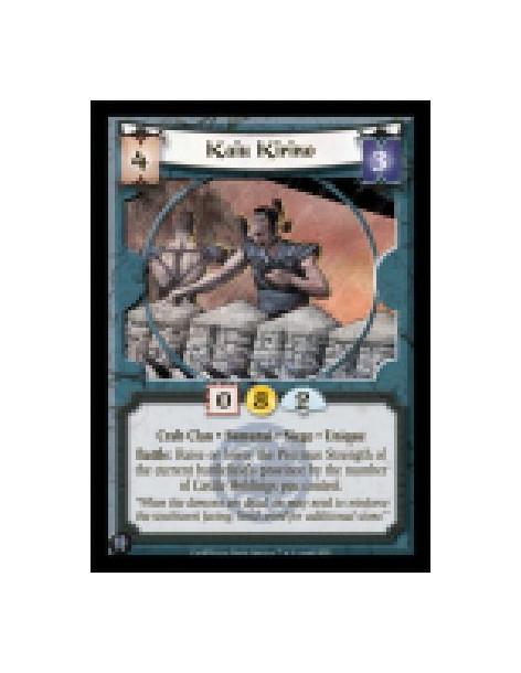 Kaiu Kirino  - Crab Clan • Samurai • Siege • Unique  Battle: Raise or lower the Province Strength of the current battlefield's p