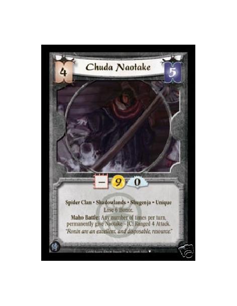 Chuda Naotake  - Spider Clan • Shadowlands • Shugenja • Unique  Lose 6 Honor.  Maho Battle: Any number of times per turn, perman